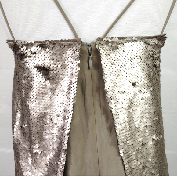 Banana Republic Silver Sequin Chiffon Party Cockta - Picture 11 of 11